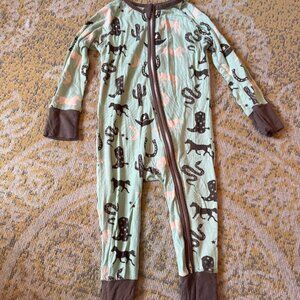 Emerson and Friends Cowboy Bamboo Convertible Baby Pajamas